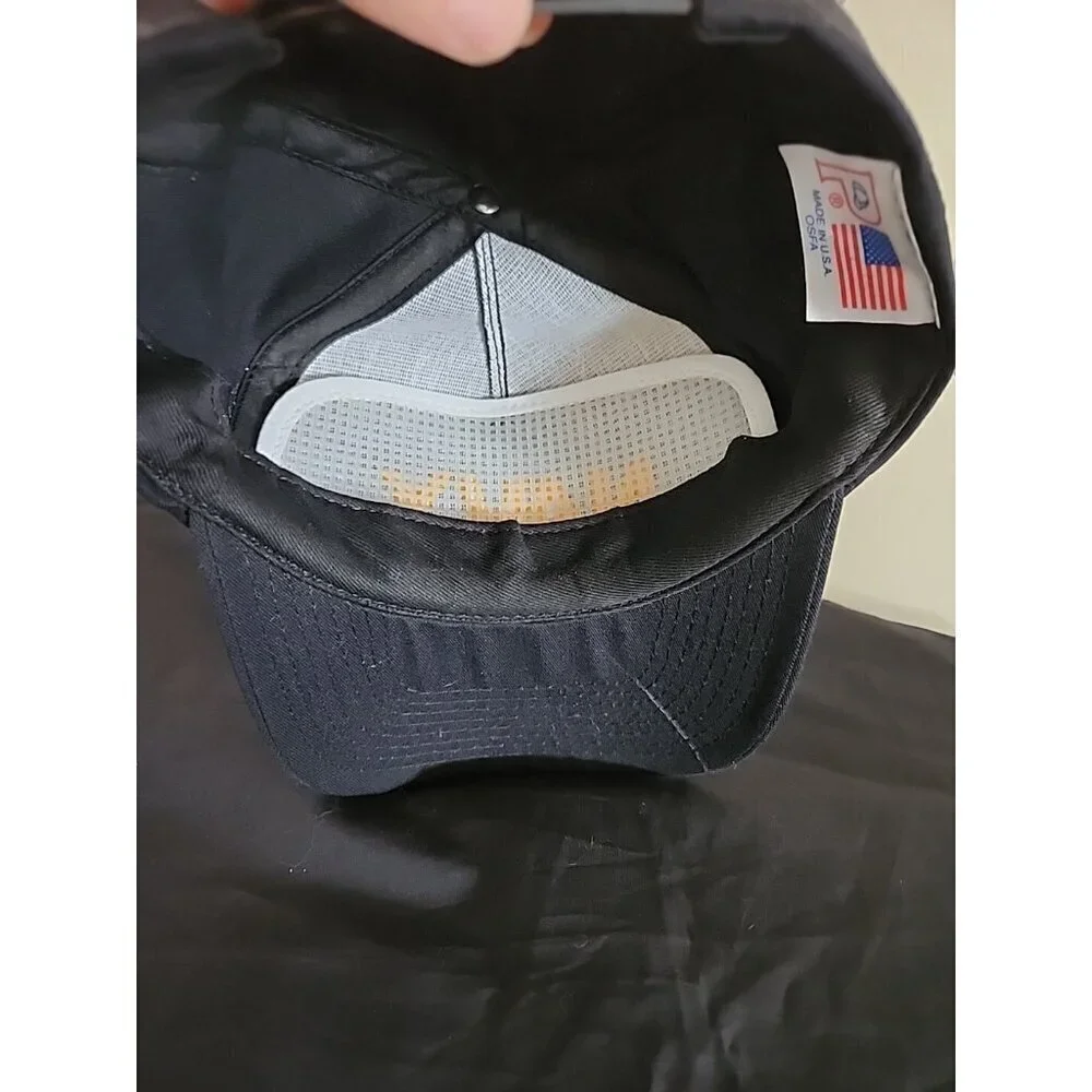 Vintage NAVY‎ Military Snapback Hat P Brand Cap Trucker Cap Made in USA OSFA
